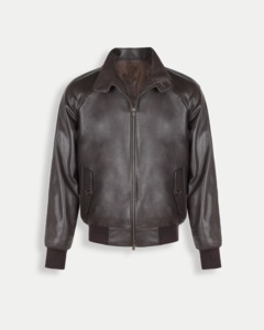 &#039;Speedster&#039; cashmere leather blouson | tailorable